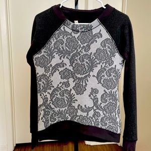Lululemon Gray Floral Pullover